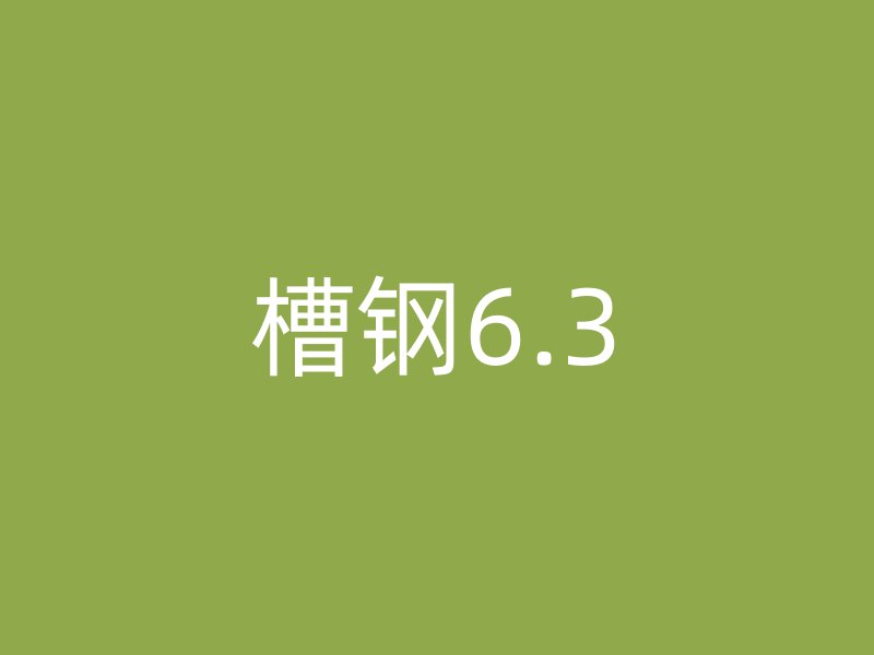 槽鋼6.3