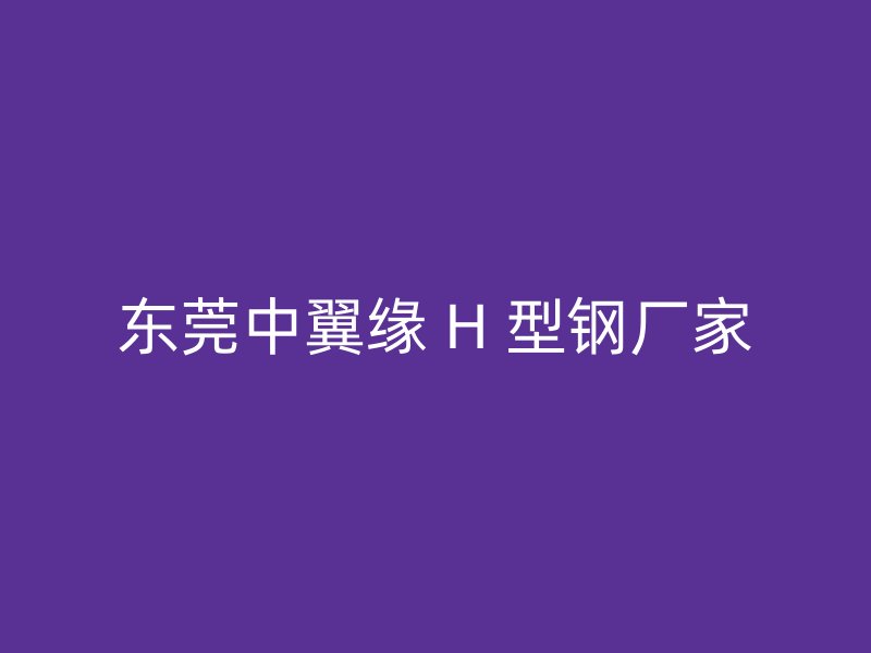 東莞中翼緣 H 型鋼廠(chǎng)家
